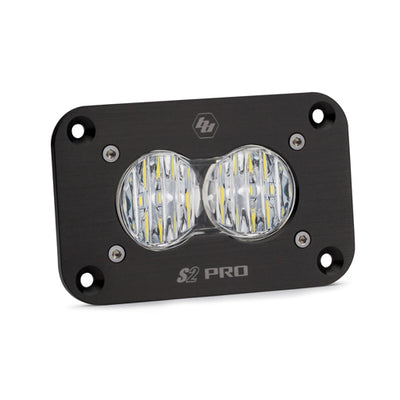 S2 Pro Black Flush Mount LED Auxiliary Light Pod - Universal
