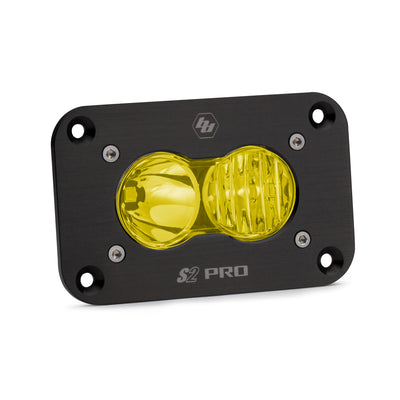 S2 Pro Black Flush Mount LED Auxiliary Light Pod - Universal
