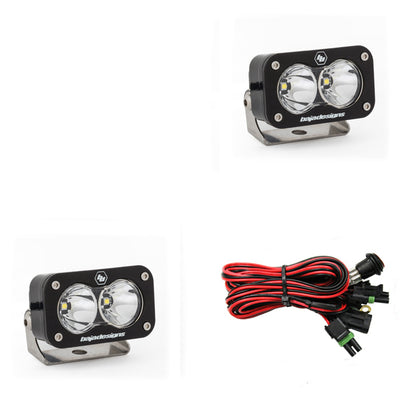 S2 Pro Black LED Auxiliary Light Pod Pair - Universal