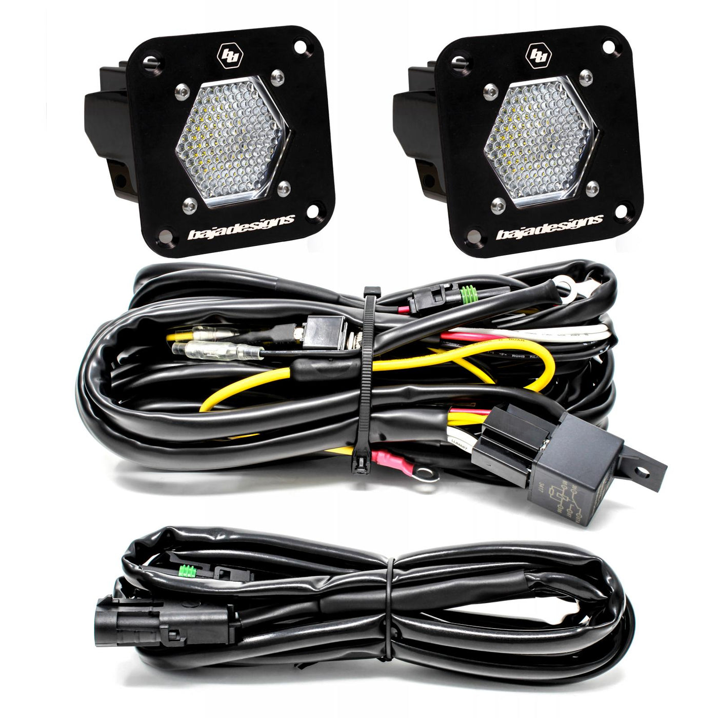 S1 Black Flush Mount LED Light Pod Reverse Kit - Universal